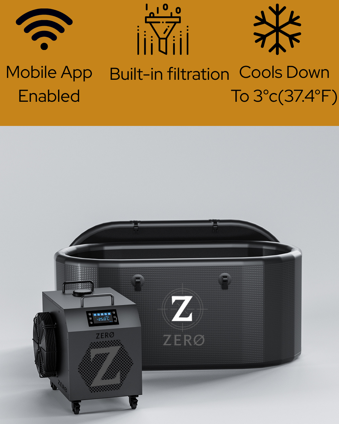 ZERØ X PRO : IceBath PRO 8 + Chiller ULTRA Z 0.8 HP