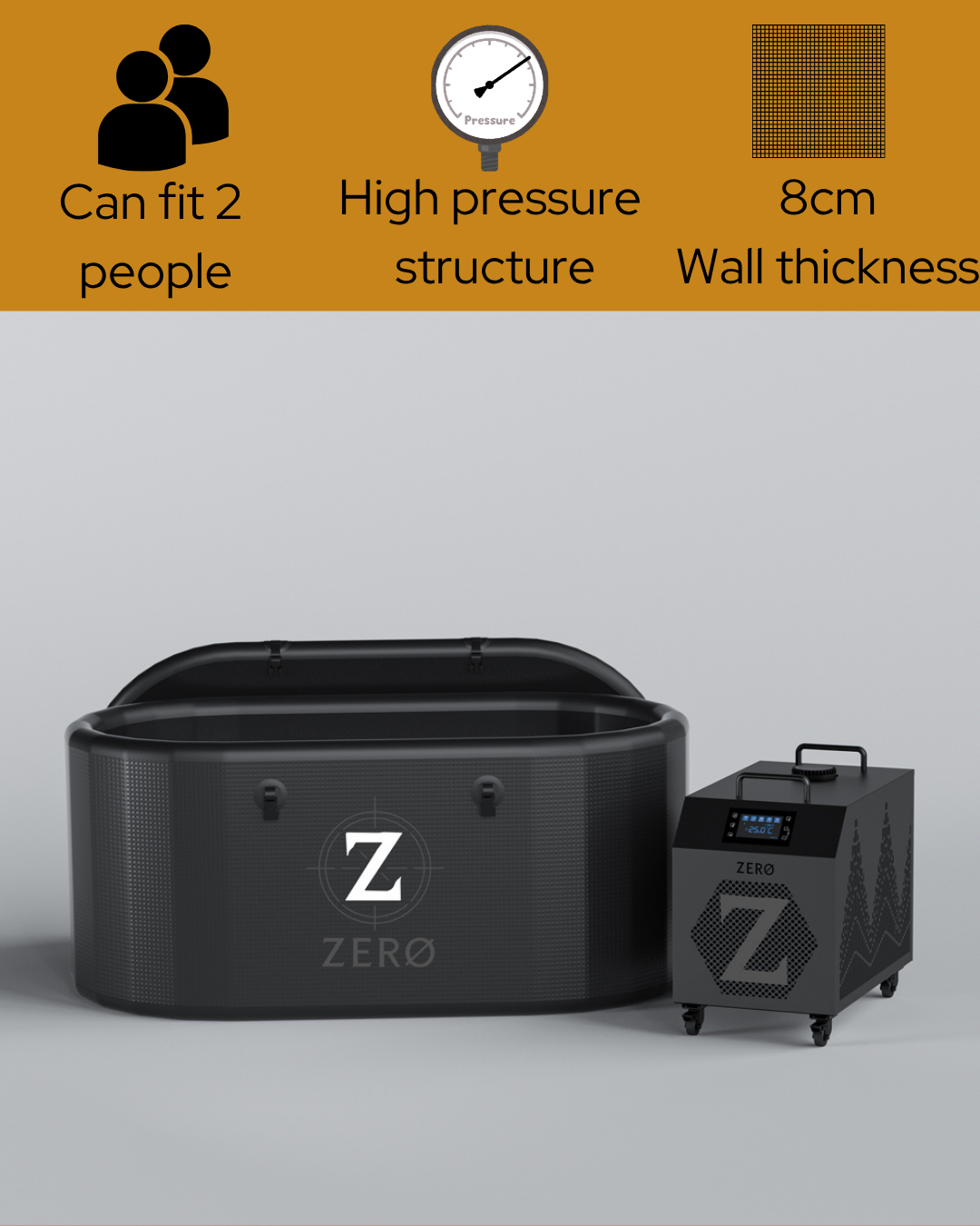 ZERØ X PRO : IceBath PRO 8 + Chiller ULTRA Z 0.8 HP